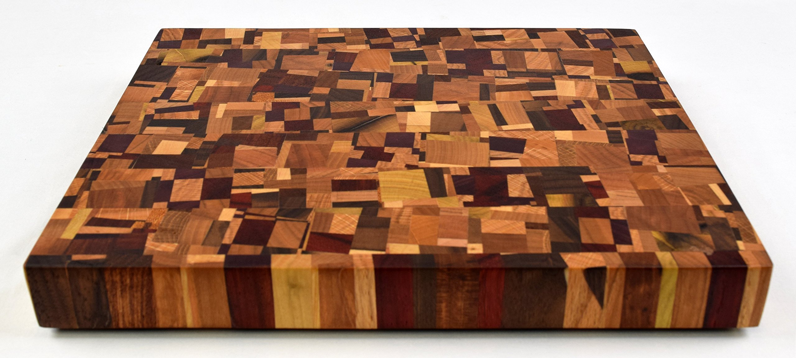 Premium Chaos End Grain Cutting Board - Large Wooden Butcher Block for Kitchen, Meat, Vegetables - Perfect for Chefs, Home Cooking & BBQ Prep