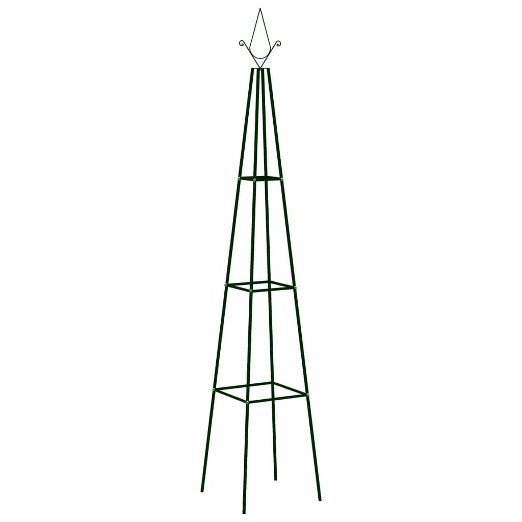 SKM Garden Climbing Plant Trellis - 2 Pack Dark Green Metal Plant Support 13.8