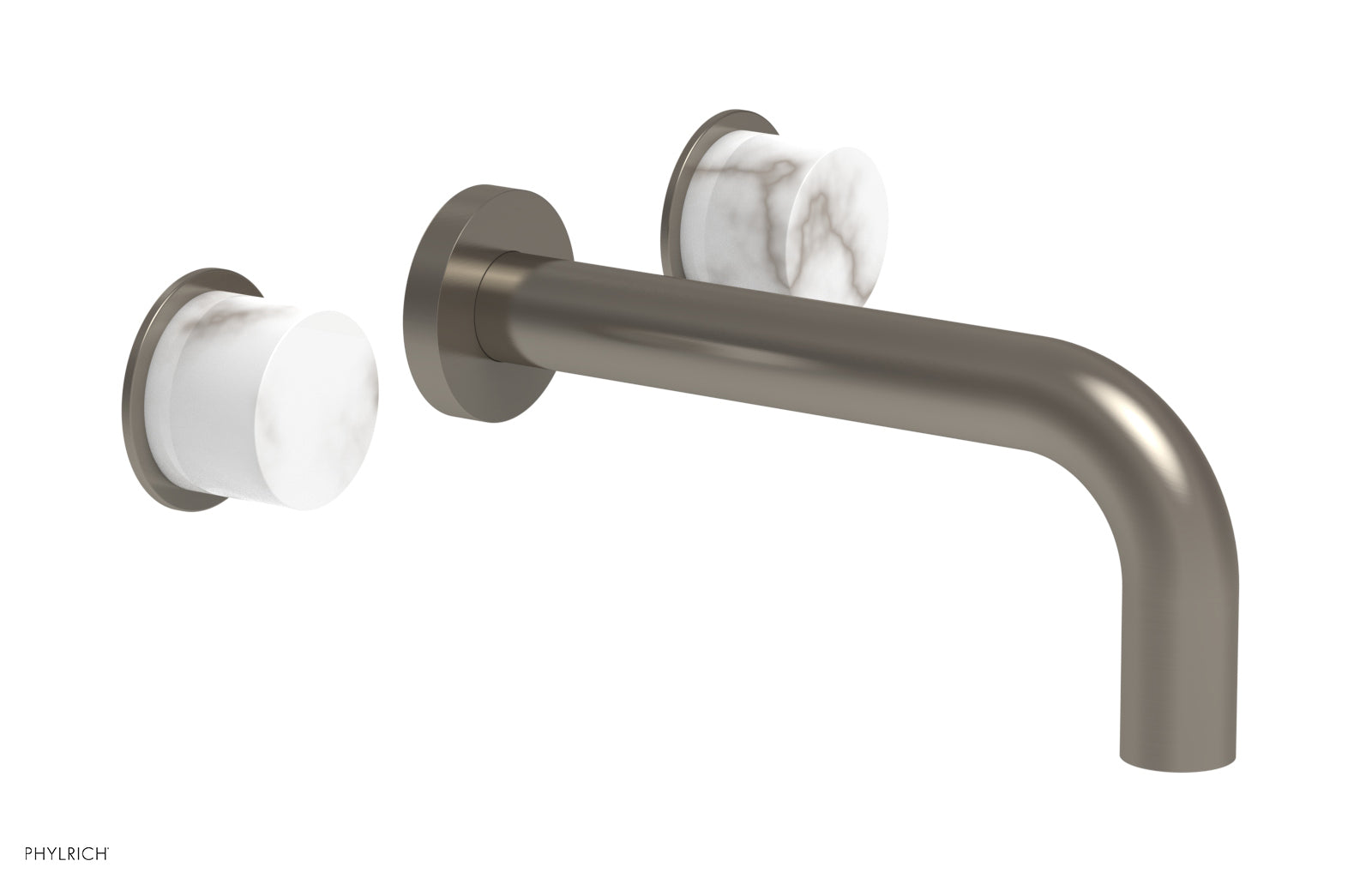 Premium White Marble Wall-Mounted Lavatory Sink Set - Modern Bathroom Vanity with Faucet for Small Spaces, Powder Rooms & Guest Baths
