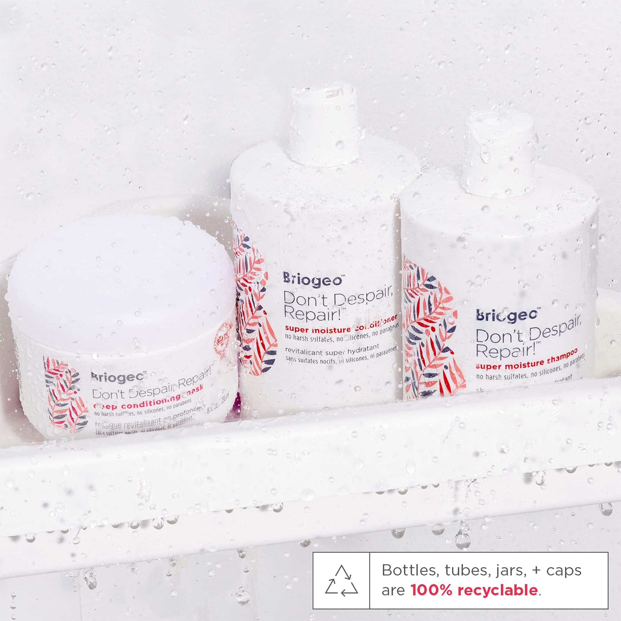 Briogeo Don't Despair, Repair! Super Moisture Shampoo for Dry Damaged Hair - Argan Oil Infused Protein Shampoo & Hair Treatment | Vegan & Cruelty-Free | Deep Hydration for Color-Treated & Frizzy Hair | Salon Quality Hair Care at Home