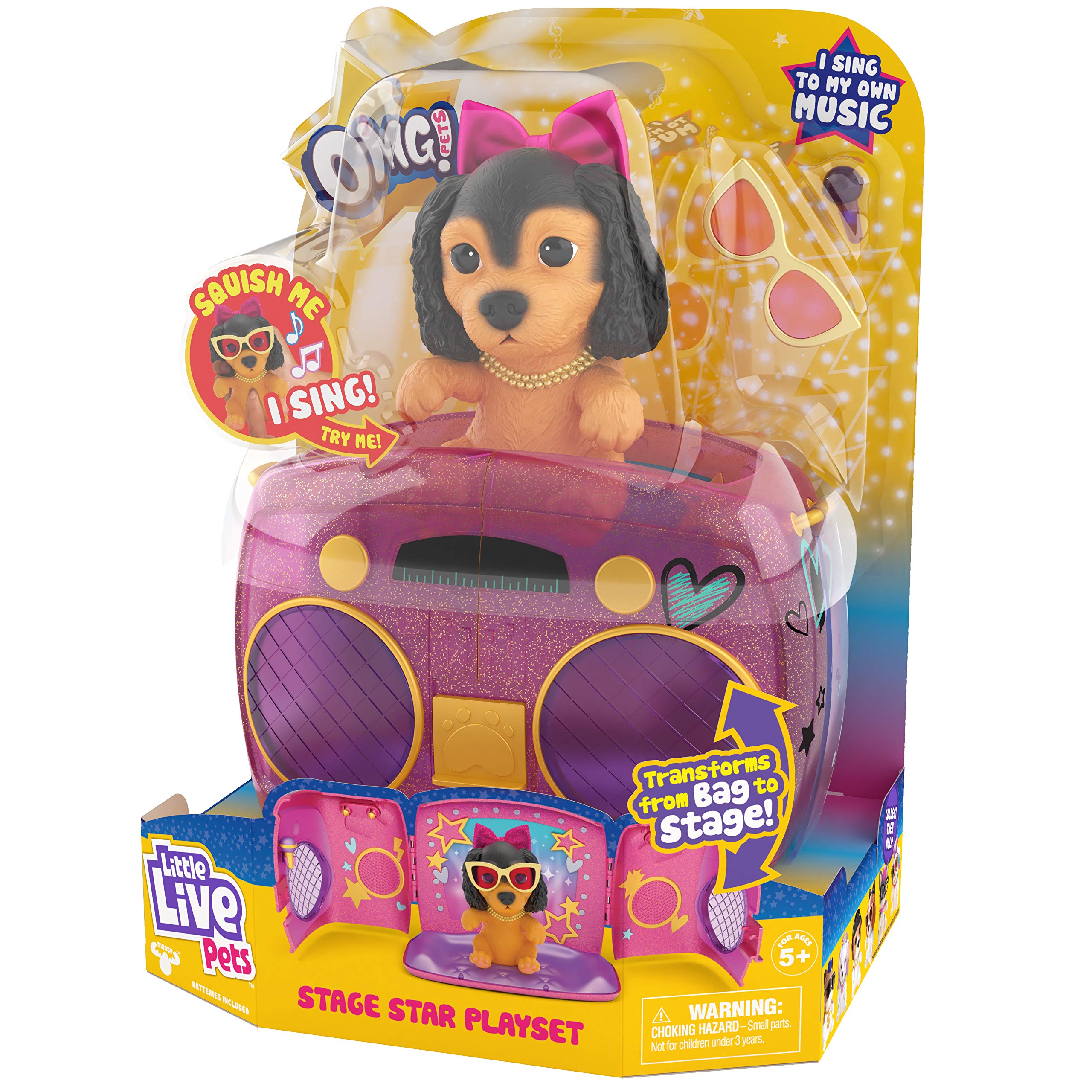 Little Live Pets OMG Pup Star Interactive Playset - Singing & Dancing Toy Dog for Kids Ages 5+ | Perfect Birthday Gift & Pretend Play Companion