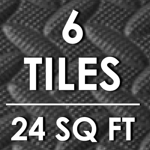 Black - 1/2 Inch - 24 Sq Ft - 6 Tiles