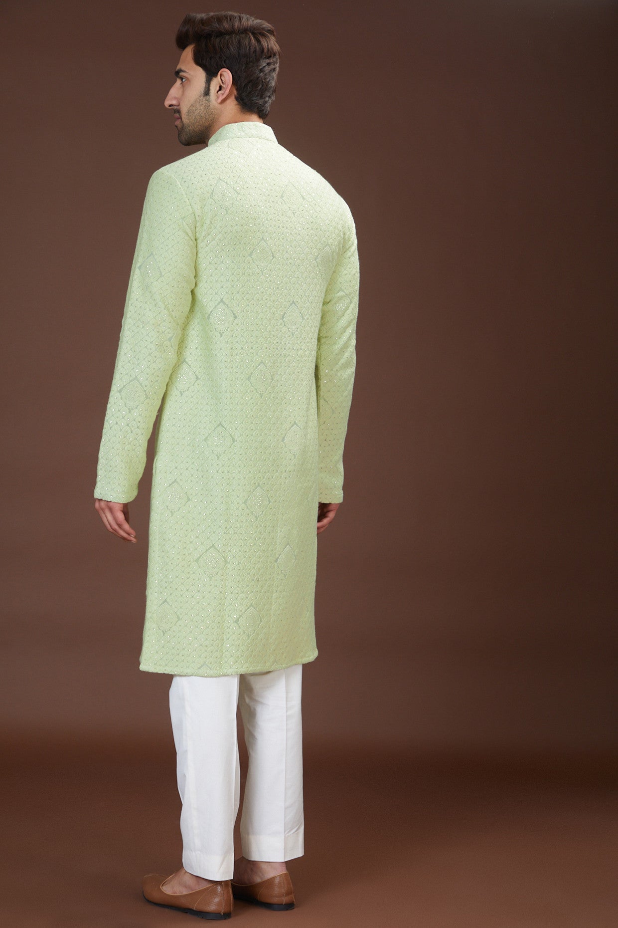 Pastel Embroidered Kurta for Women - Elegant Handcrafted Cotton Tunic Top - Perfect for Festivals, Weddings & Casual Wear