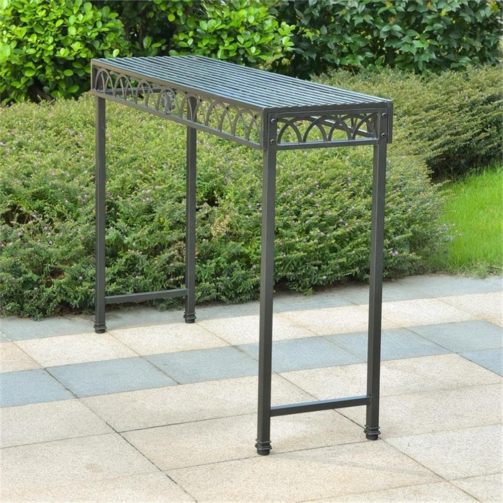 Pemberly Row Modern 48-inch Black Iron Console Table - Entryway Sofa Table, Hallway Accent Furniture for Living Room & Foyer Decor