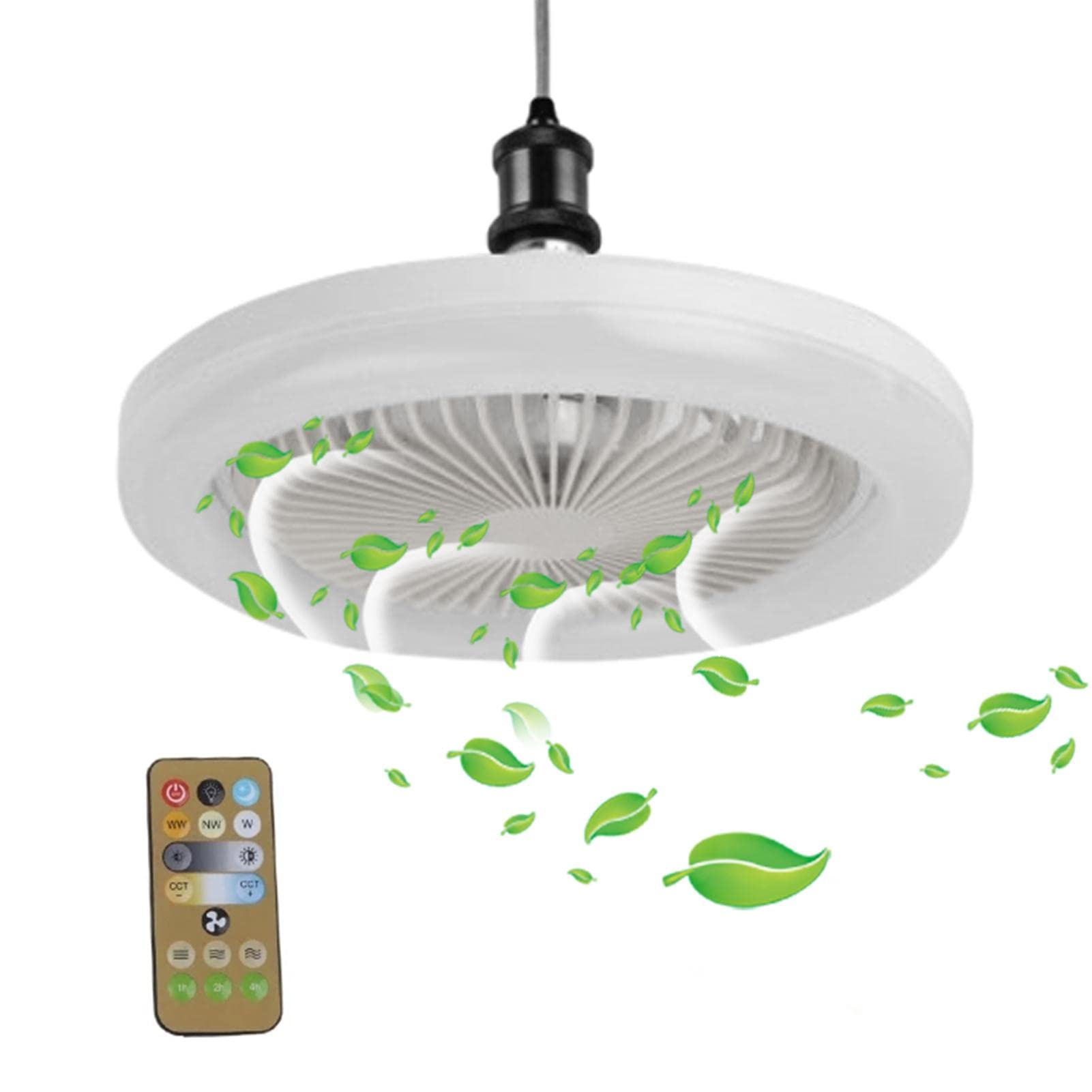 Modern LED Ceiling Fan with Light & Remote Control - 3 Speed Settings, 3 Color Temperatures - Ultra Quiet for Bedroom, Living Room & Office Cooling