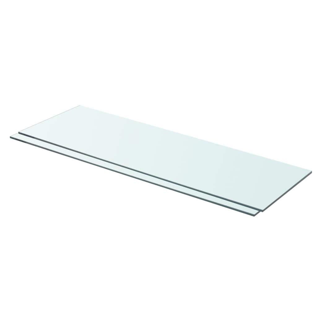 Floating Shelves Wall Mounted - 2 Pack Clear Glass Shelves 31.5