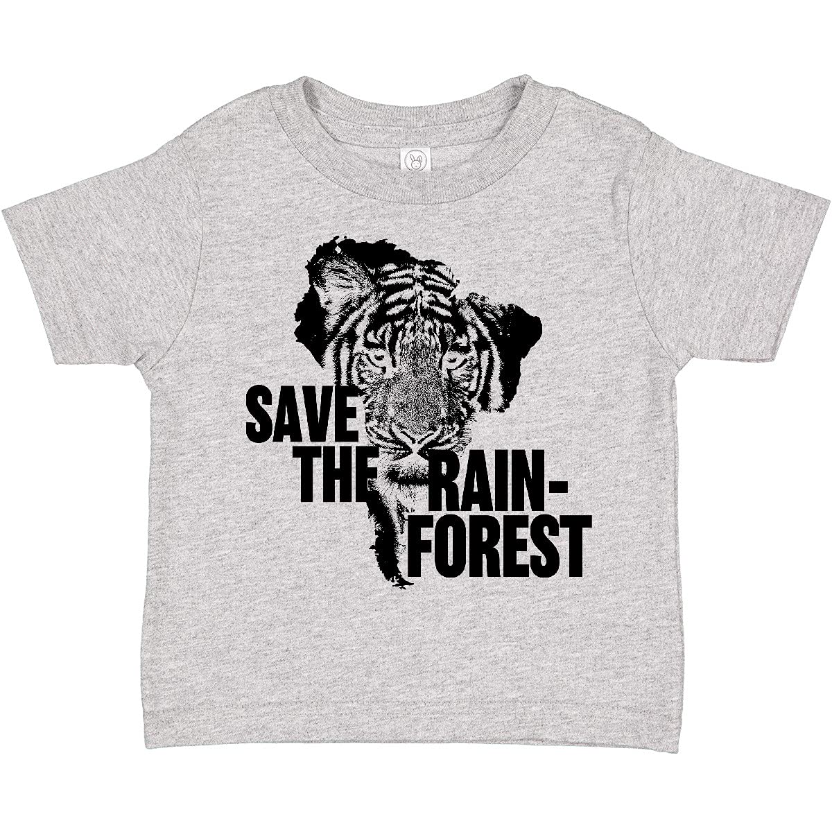 Save The Rainforest Tiger Toddler T-Shirt | Cute South America Animal Graphic Tee for Boys & Girls | Eco-Friendly Kids Casual Wear for Playdates & Outdoor Activities