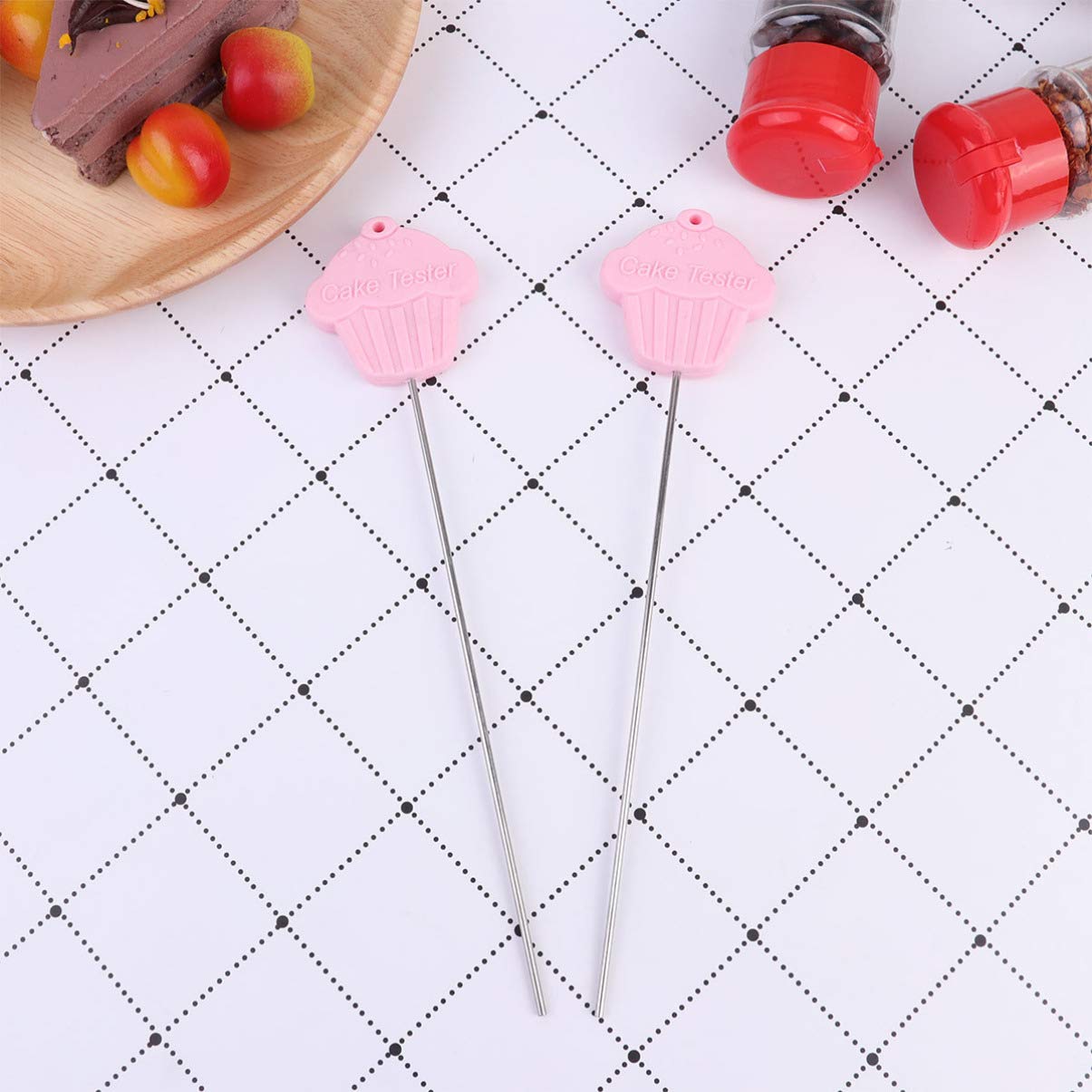 Hemoton 2-Pack Stainless Steel Cake Testers - Professional Baking Needles for Cakes, Bread & Pastries - Perfect for Home Bakers & Professional Chefs - Essential Baking Supplies for Perfect Doneness Every Time (Use for Testing Cakes, Muffins, Breads & Pastries Before Serving)