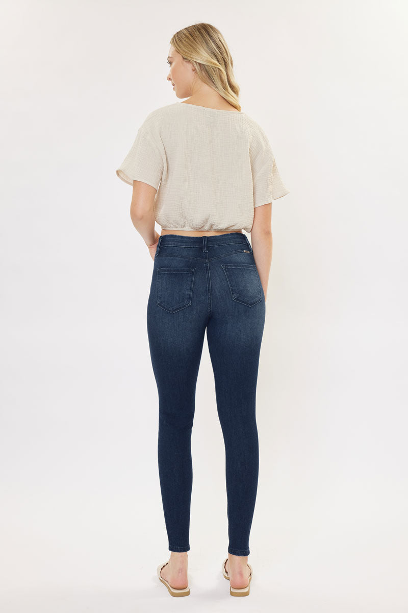 Mel High Rise Skinny Jeans for Women - Stretchy Slim Fit Denim Pants with Tummy Control - Perfect for Casual Wear, Office & Night Out