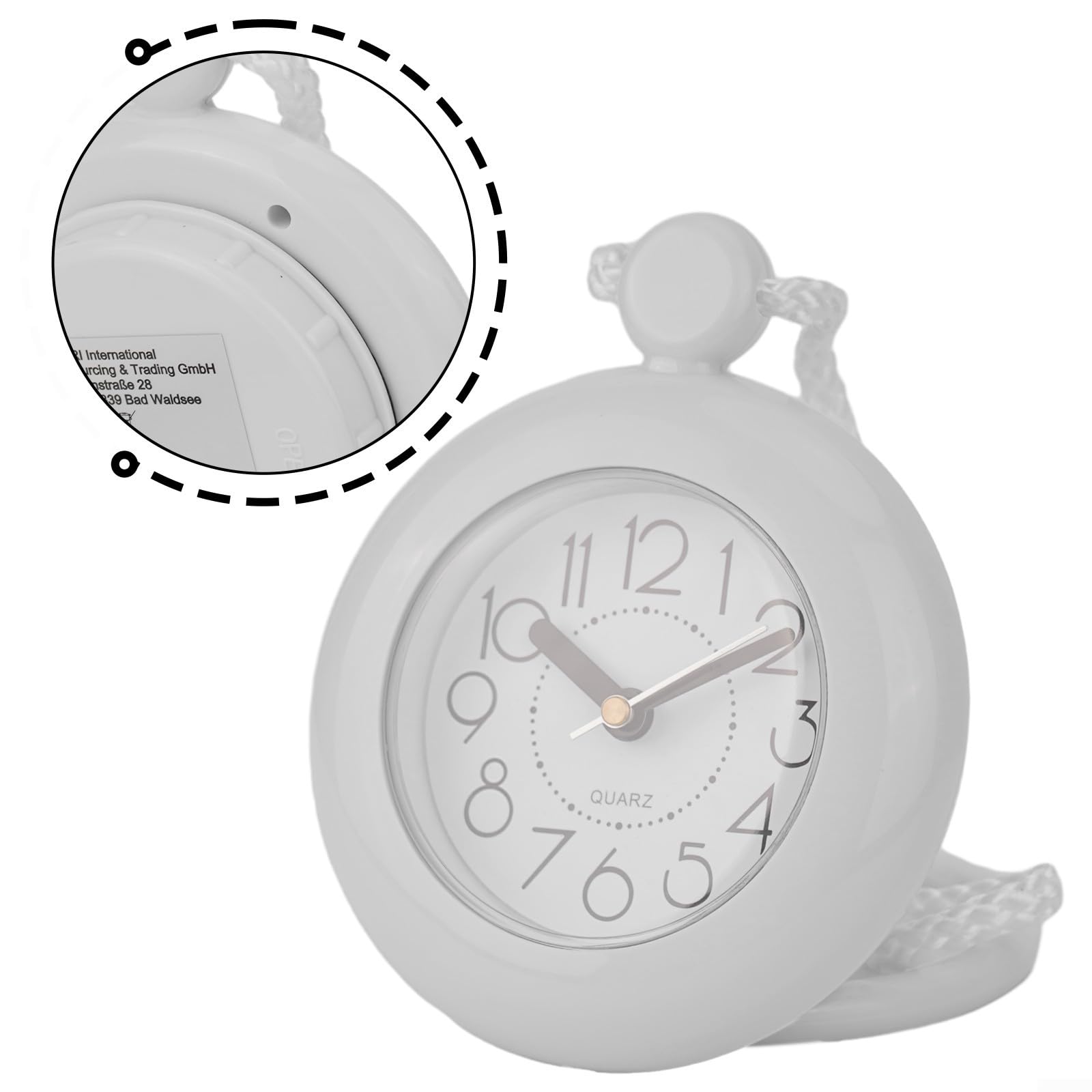 Waterproof Multipurpose Bathroom Clock - Hangable Design for Kitchen, Bedroom & Living Room - Perfect for Shower, Gym Locker & Outdoor Use