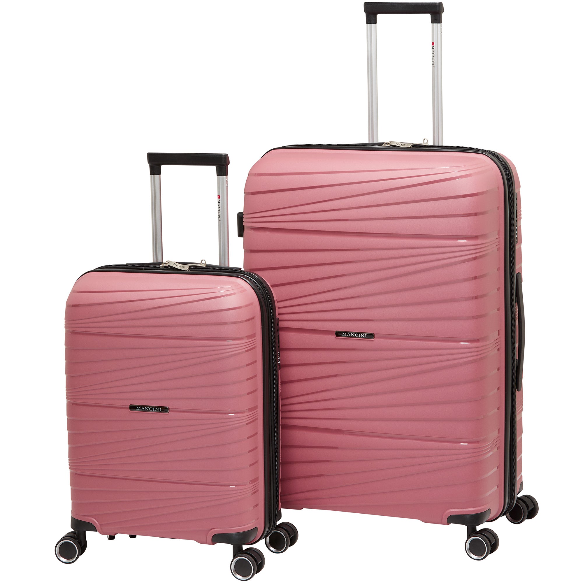 Mancini Bermuda 2-Piece Spinner Luggage Set - Polypropylene Carry-On & Large Suitcase for Travel | Perfect for Business Trips, Vacations & Family Getaways
