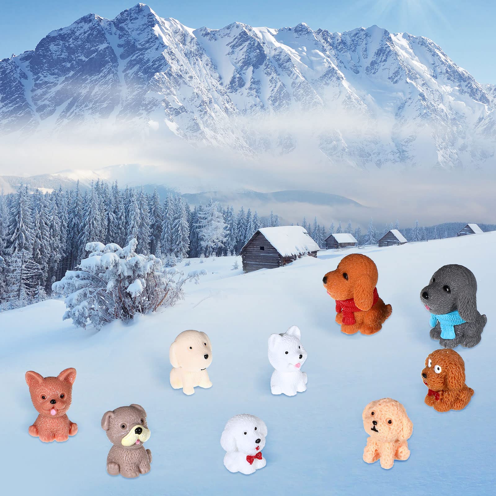 Marsui 40 Pcs Mini Realistic Dog Figurines Set - Detailed Puppy Animal Toys for Kids Birthday, Christmas & Easter Decorations | Cake Toppers, Party Favors, Educational Play & Collectibles