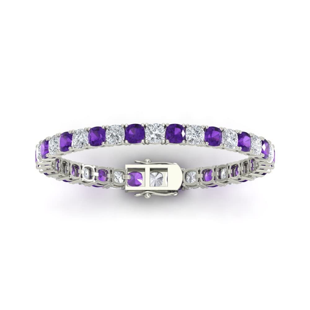 Sterling Silver Tennis Bracelet for Women - 23.5 CTTW Simulated Gemstone Sparkling Bracelet | Elegant Jewelry Gift for Anniversary, Birthday & Special Occasions | Perfect for Parties, Weddings & Everyday Wear