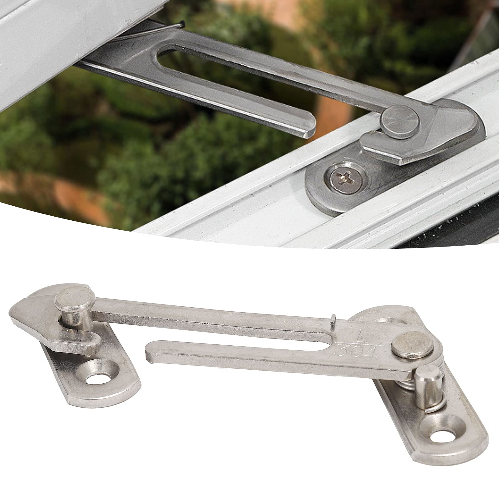 Premium Stainless Steel Casement Window Limiter - Heavy Duty Multi-Turn Spring Stopper for Sliding Windows | Child Safety Lock & Opening Control Hardware | Perfect for Home, Office & School Security