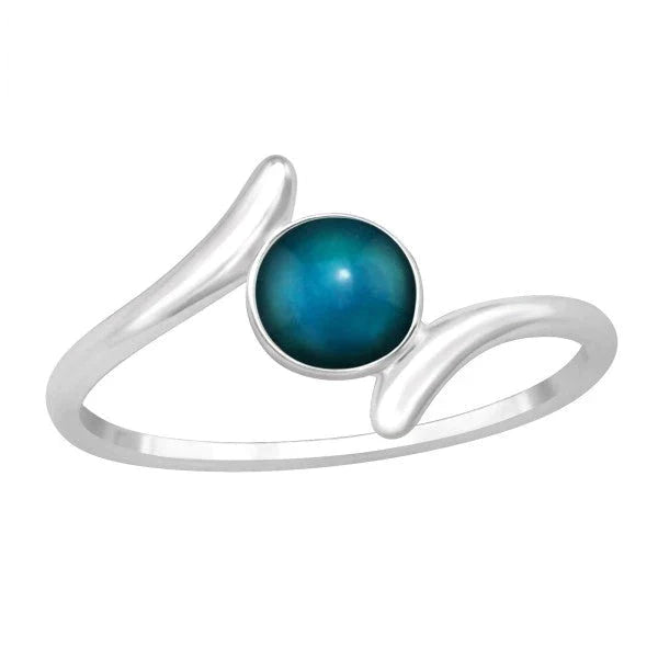 Bypass Silver Mood Ring - Color Changing Jewelry for Women & Men - Perfect for Parties, Gifts & Everyday Wear
