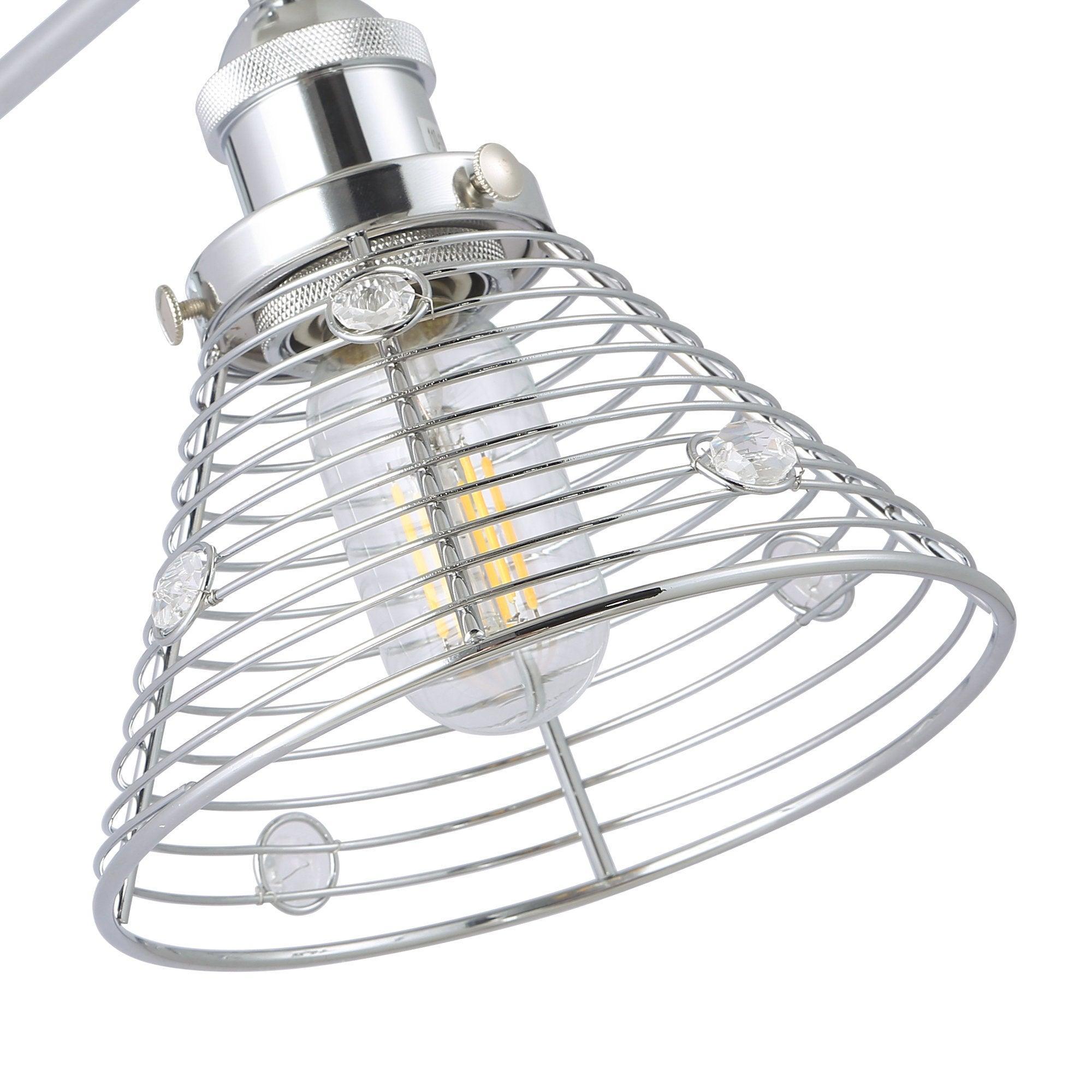 Modern Silver Wall Sconce Light - Single Bulb Fixture for Bedroom, Living Room, or Hallway Lighting