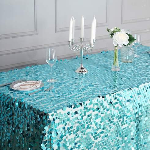 Premium Sequin Rectangle Tablecloth 90