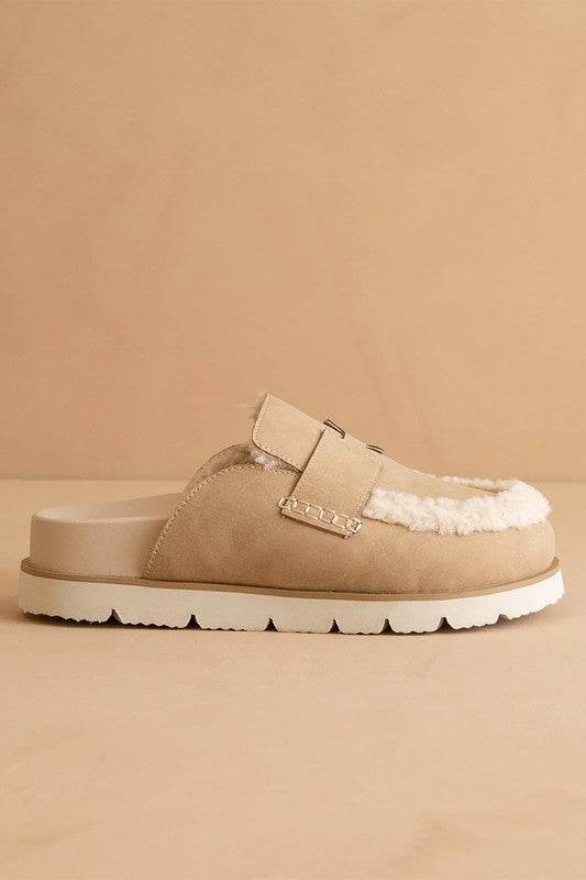 Avalon Suede Shearling Lined Slip-On Loafers - Women's Comfortable House Shoes for Indoor & Outdoor Wear - Perfect for Lounge, Errands, and Casual Outings