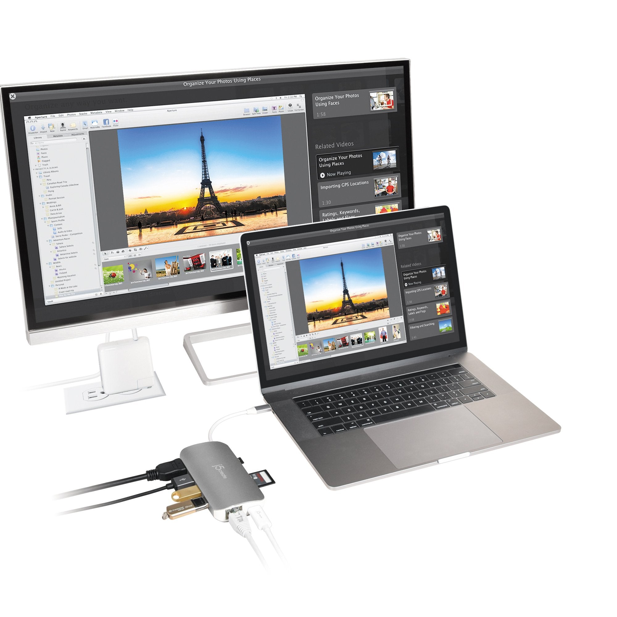 USB C Multi Adapter 9-in-1 with 4K HDMI, USB 3.0, SD/TF Card Reader, PD Charging - Perfect for MacBook Pro, Chromebook, iPad Pro & More