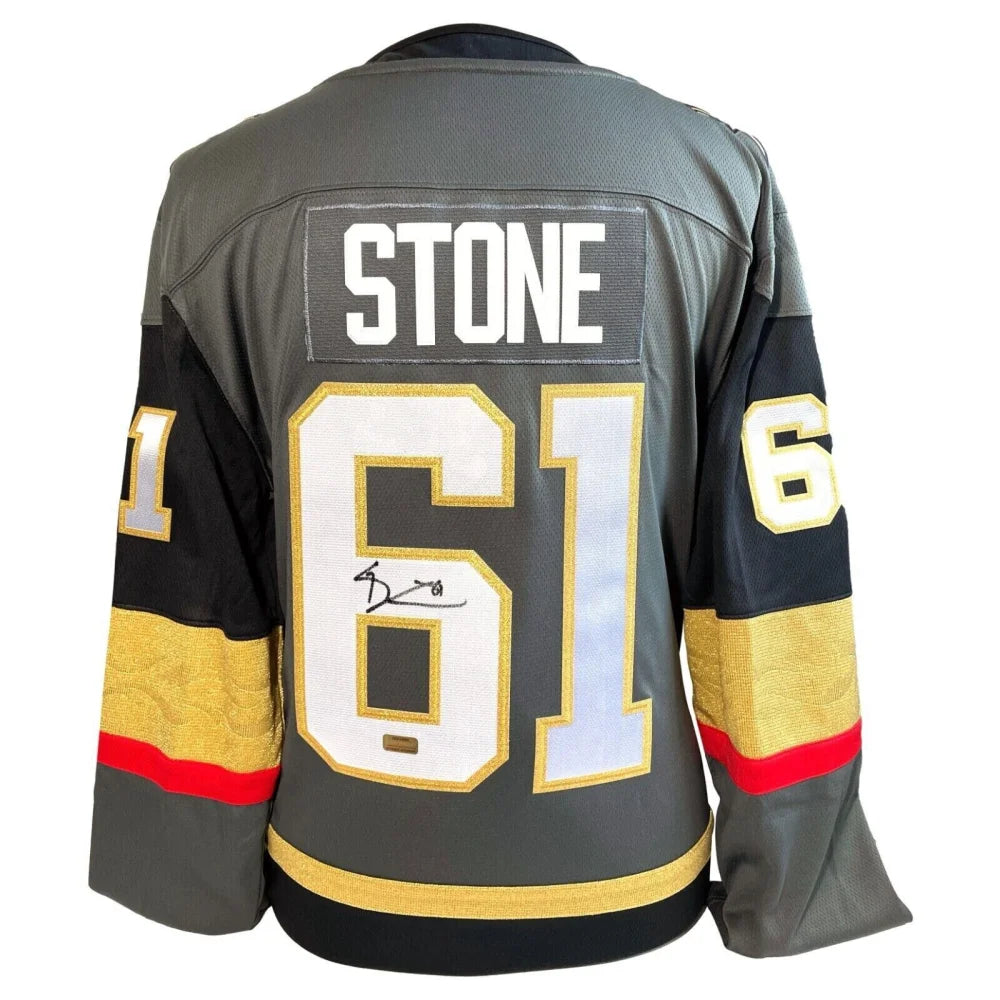 Authentic Mark Stone Autographed Vegas Golden Knights Hockey Jersey with COA - Signed Memorabilia for NHL Fans & Sports Collectors - Perfect for Display, Gifting, and Game Day