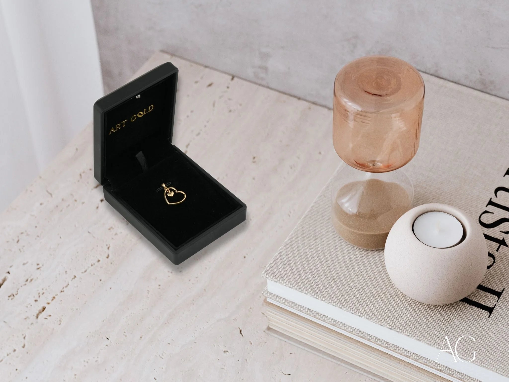 Golden Heart Pendant Necklace for Women - Elegant 14K Gold Plated Jewelry Gift for Valentine's Day, Anniversary & Special Occasions