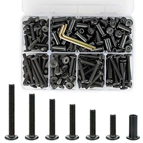 100 Set M6x20/25/30/35/40/50mm-Black