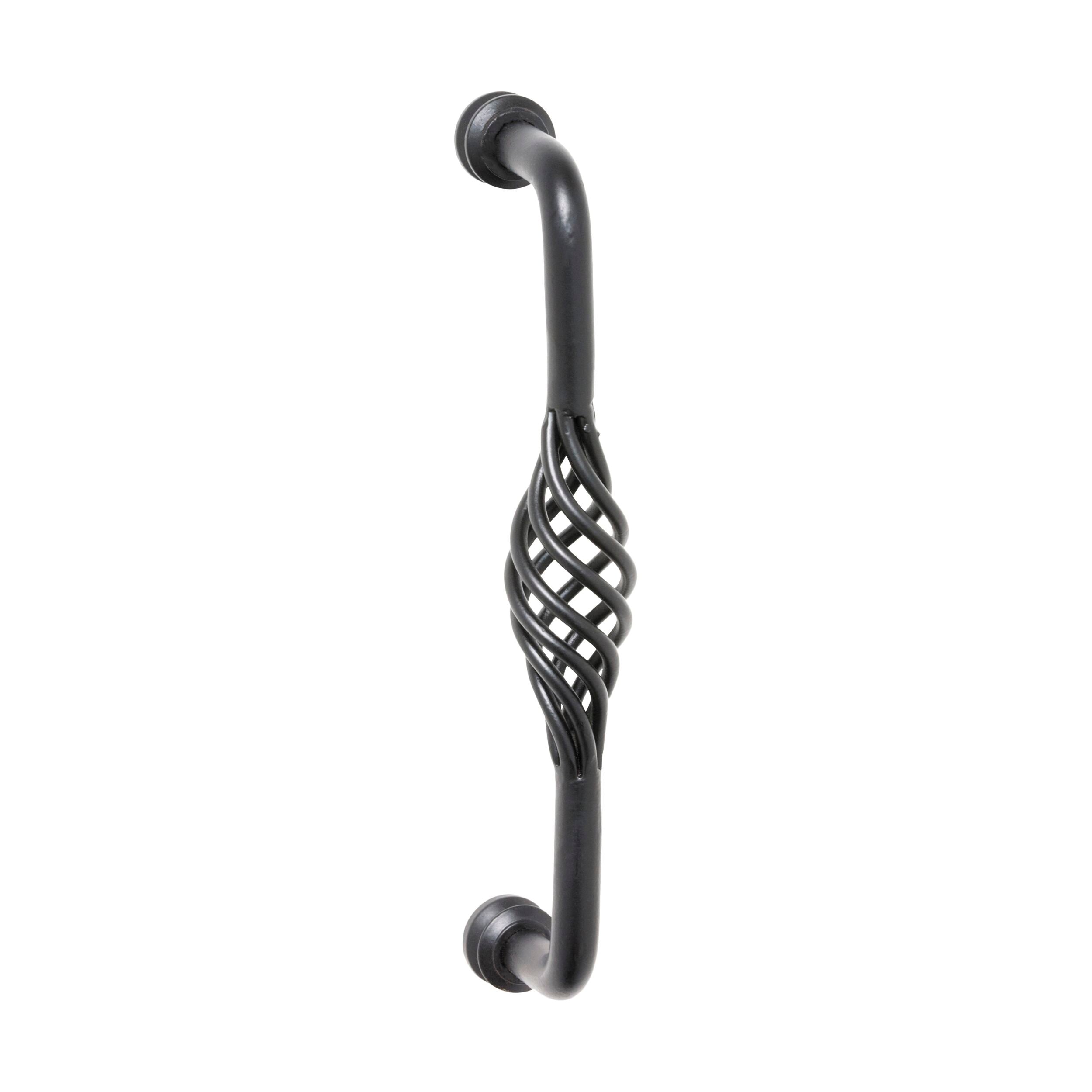 3087 Pull Handle - Matte Black Iron Wire Twist D Pull - 200mm Length x 70mm Projection - Perfect for Cabinets, Drawers & Furniture Hardware
