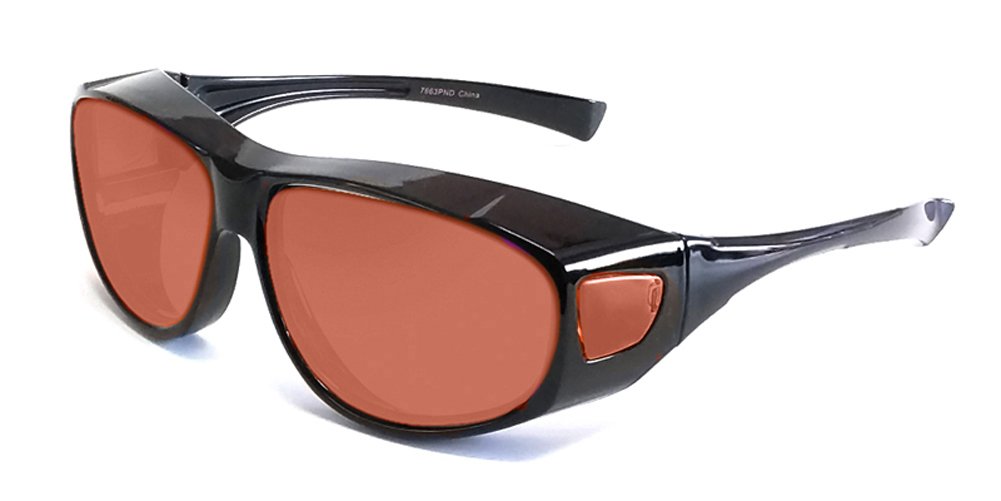 Calabria 7664 Night Driving Fitover Sunglasses for Men & Women - UV Protection, Durable Over-Prescription Glasses - Perfect for Night Driving, Outdoor Activities & Eye Protection