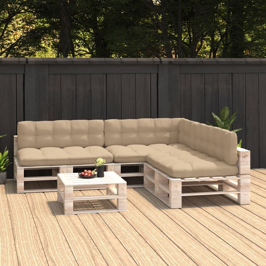 7-Piece Beige Outdoor Cushion Set - Replacement Patio Swing, Bench & Sofa Cushions | Weather-Resistant Furniture Cushions for Garden, Deck & Backyard Relaxation