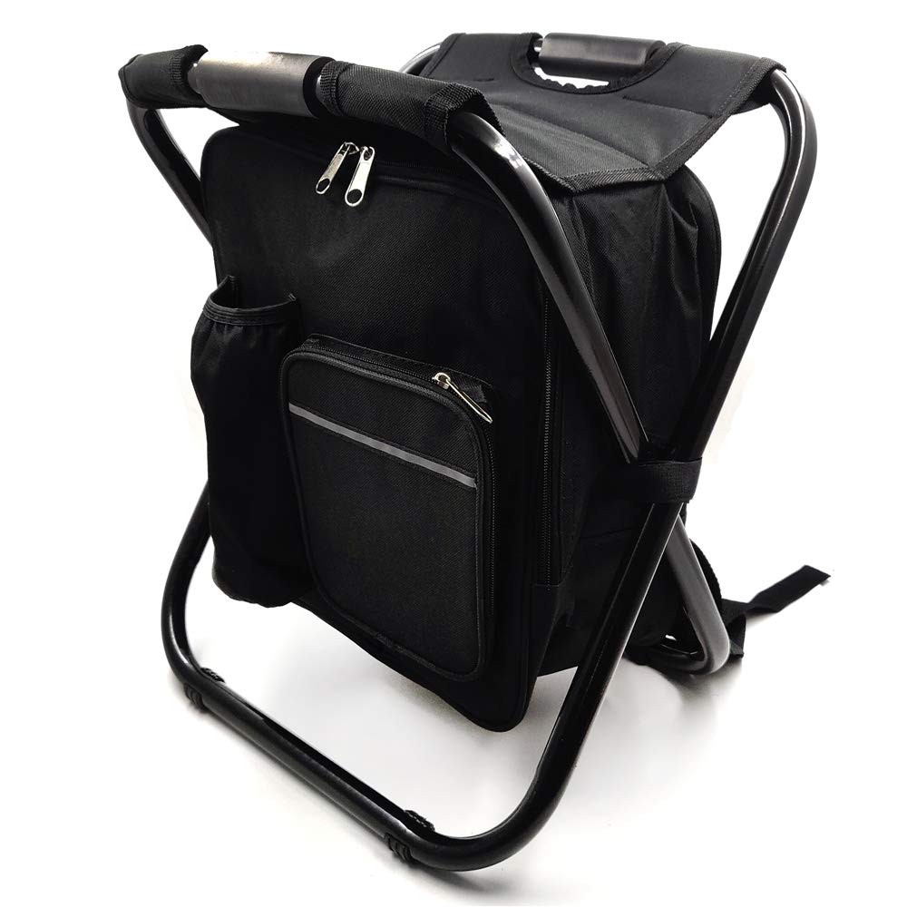Portable Folding Stool with Insulated Cooler Backpack - Lightweight Camping Chair for Beach, Fishing, Hiking & Outdoor Activities | Perfect for Picnics, Tailgating & Travel