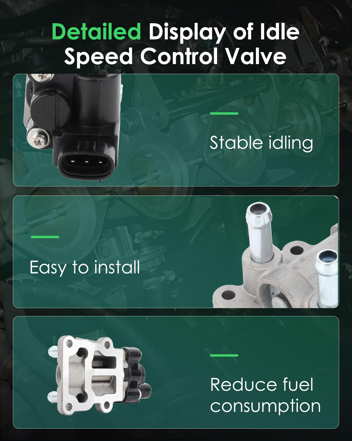SCITOO Idle Air Control Valve Fuel Injection System Kit 22270-74400 - Compatible with 2000-2001 Toyota Camry & 2000 Toyota Solara - Improve Engine Performance & Fuel Efficiency for Smoother Driving