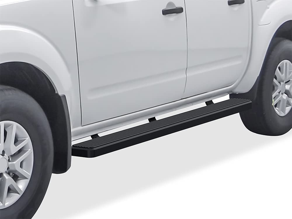 APS 6 Inch Black Running Boards for Nissan Frontier Crew Cab 2005-2025 | Heavy Duty Nerf Bars | Off-Road Side Steps for Truck Access & Protection