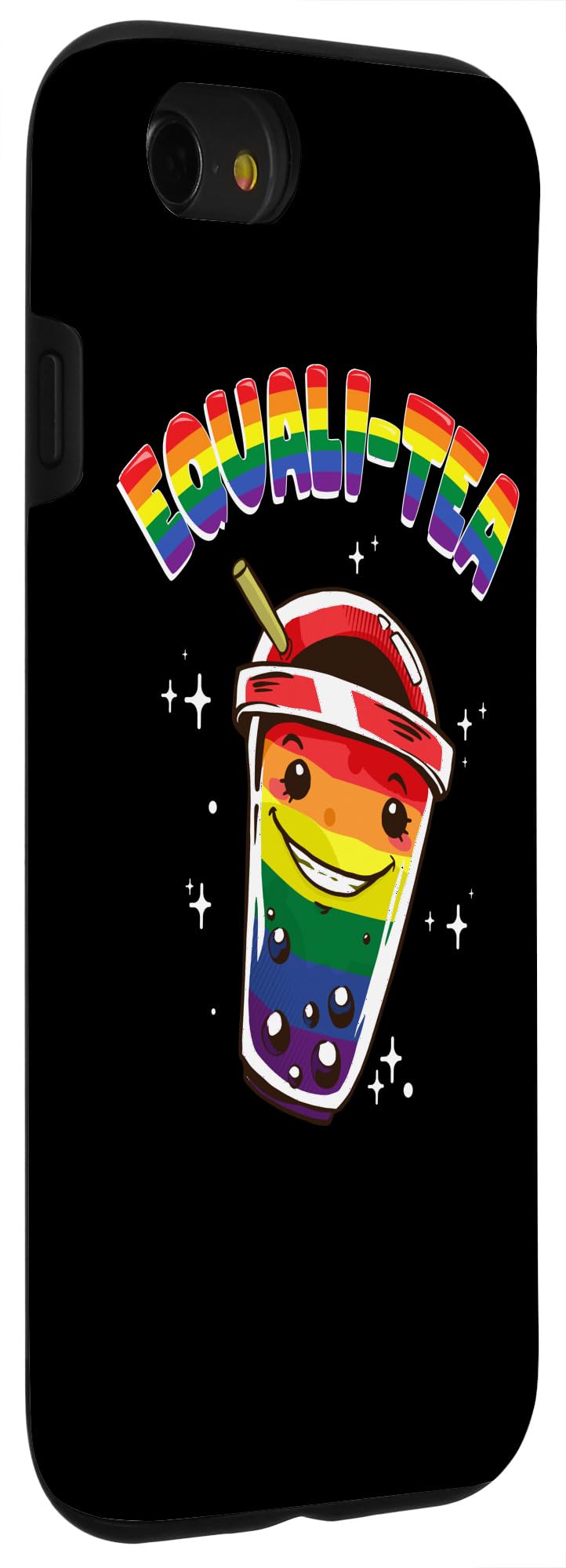 Rainbow LGBT Gay Pride Bubble Tea iPhone SE (2020)/7/8 Phone Case - Cute Colorful Equal Rights Design for LGBTQ+ Community - Perfect for Pride Parades, Festivals & Everyday Use