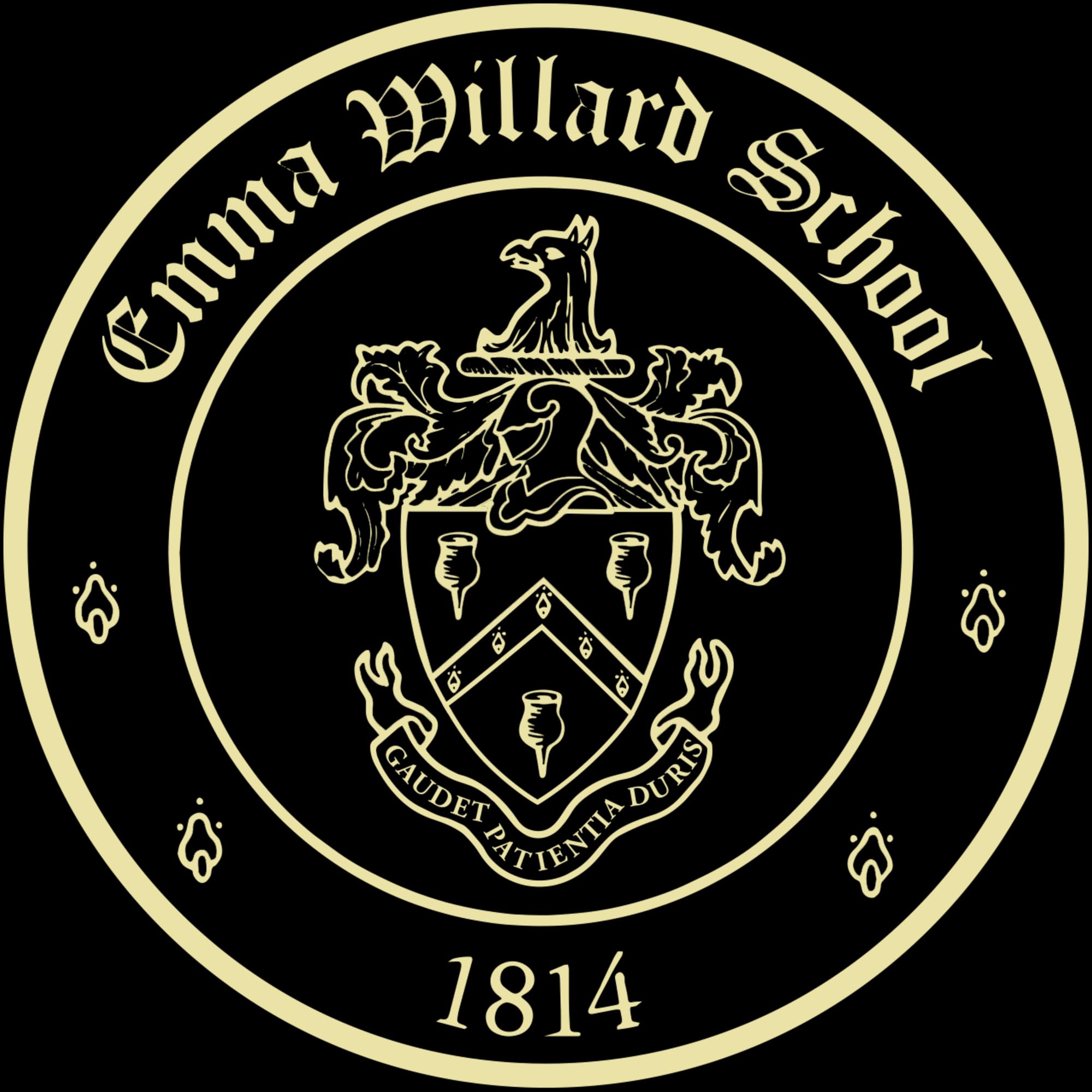 Emma Willard School 9x7 Inch Diploma Frame with Gold Tassel & Cord - High School Graduation Display - Black Wood Frame with Red & Black Matting - Perfect for Wall Display in Home or Office
