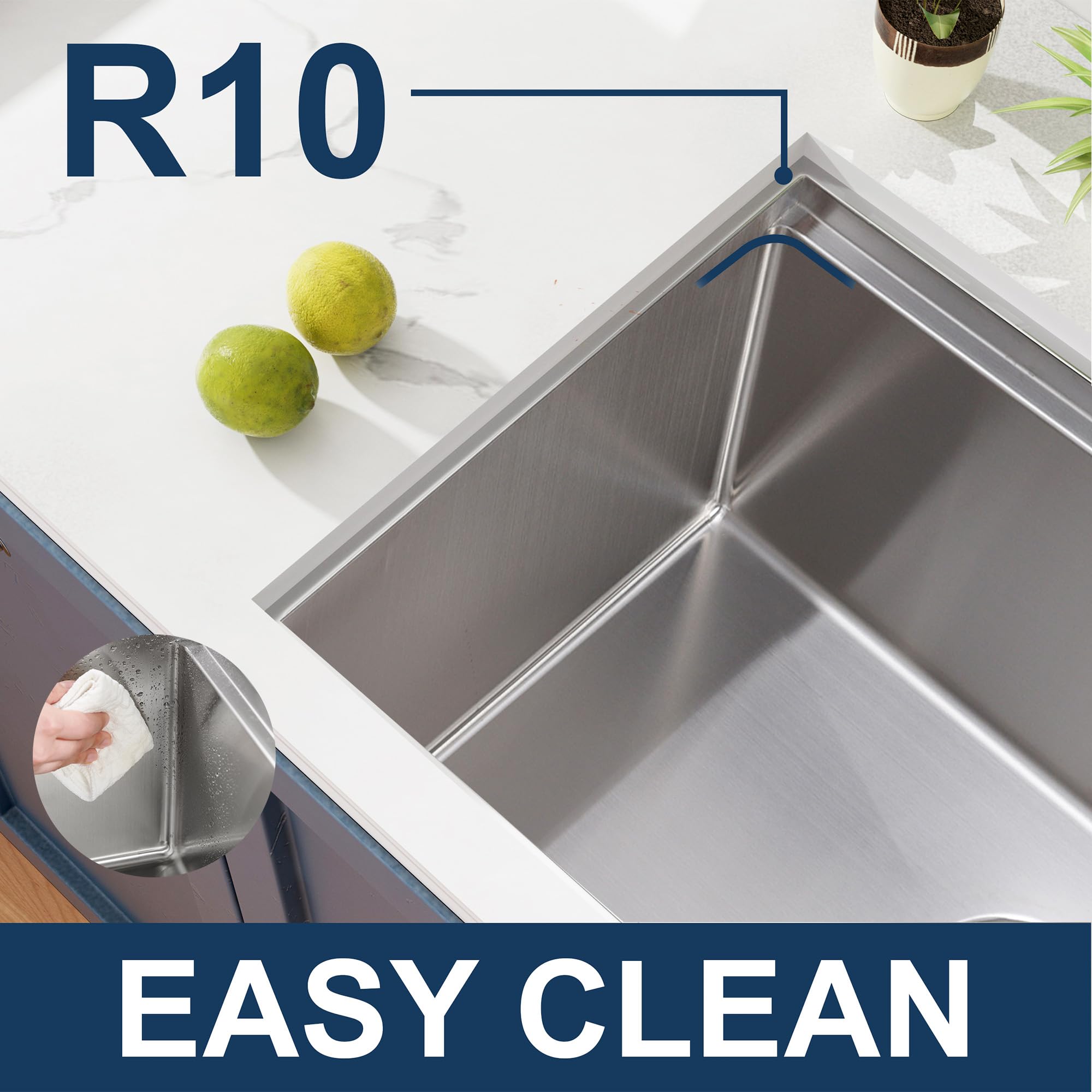 30-inch Undermount Workstation Sink - CELAENO Modern Stainless Steel Kitchen Sink 18 Gauge with Ledge, Handmade Single Bowl with Accessories - Perfect for Food Prep, Dishwashing & Modern Kitchen Renovations