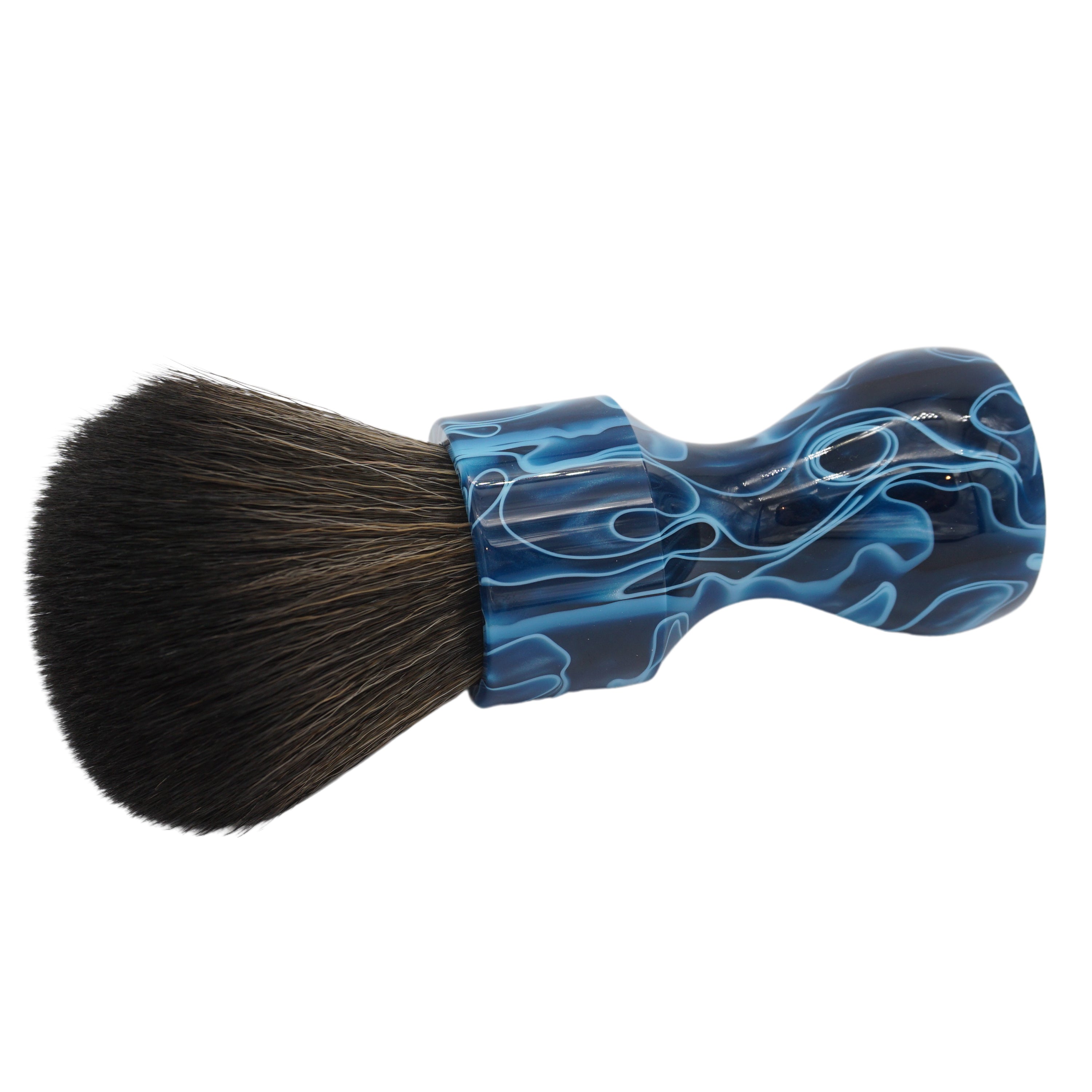 AP Shave Co. 28mm G5B Premium Synthetic Shaving Brush - Soft Blue Handle for Men's Wet Shaving & Grooming | Perfect for Lathering Creams & Soaps | Luxury Bathroom Essential