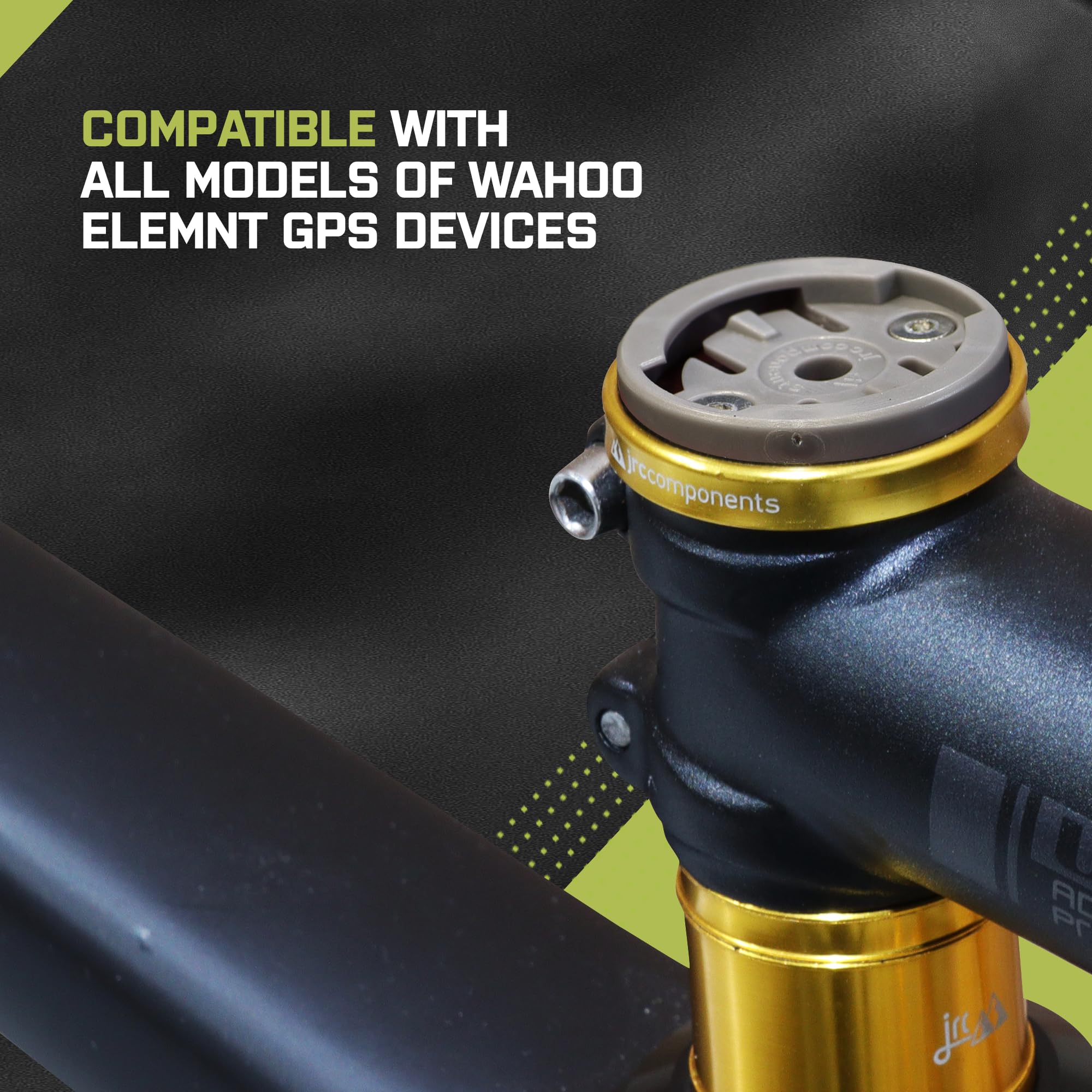 Premium JRC Components Enkei Bike Stem Mount for Wahoo Elemnt GPS | Universal Fit for All Wahoo Models | CNC 6061-T6 Aluminum Construction | 1-1/8