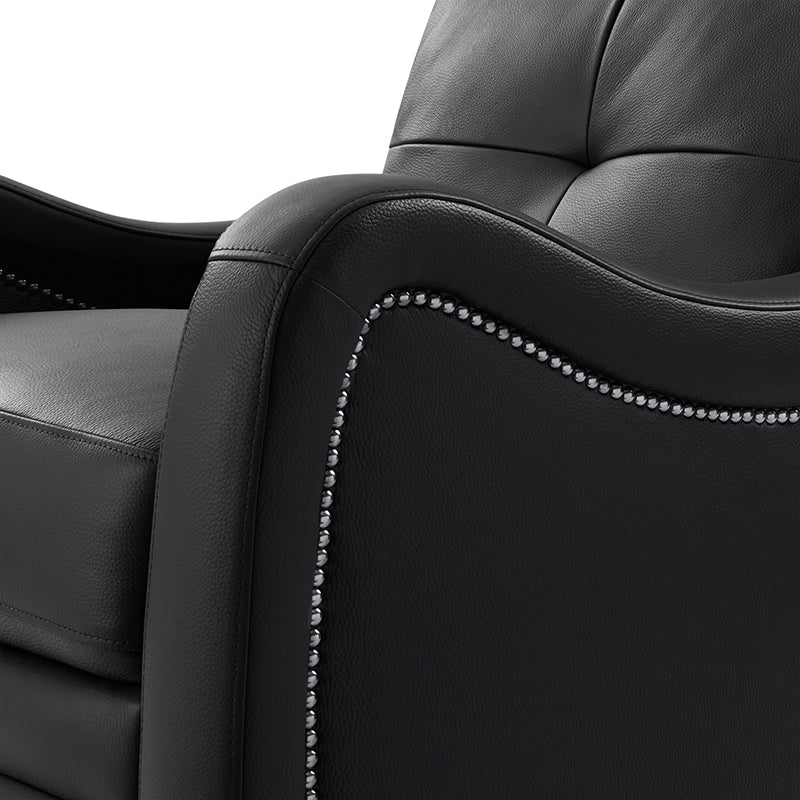 Amelia Genuine Leather Swivel Rocker Recliner Chair - Comfortable Living Room Furniture for Relaxing, Reading & Watching TV