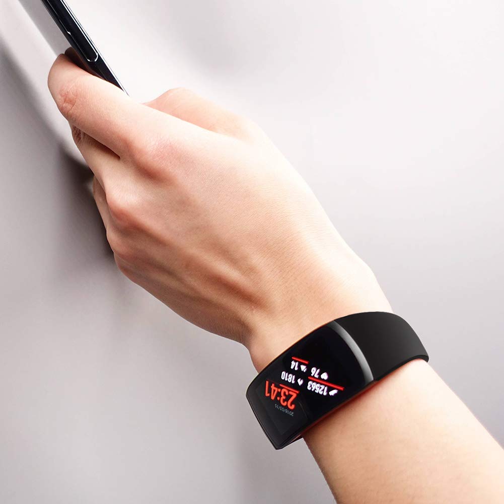 Soft Silicone Replacement Bands for Samsung Gear Fit 2/Pro - Small, White - Comfortable & Durable Wristbands for Fitness Tracking & Everyday Wear