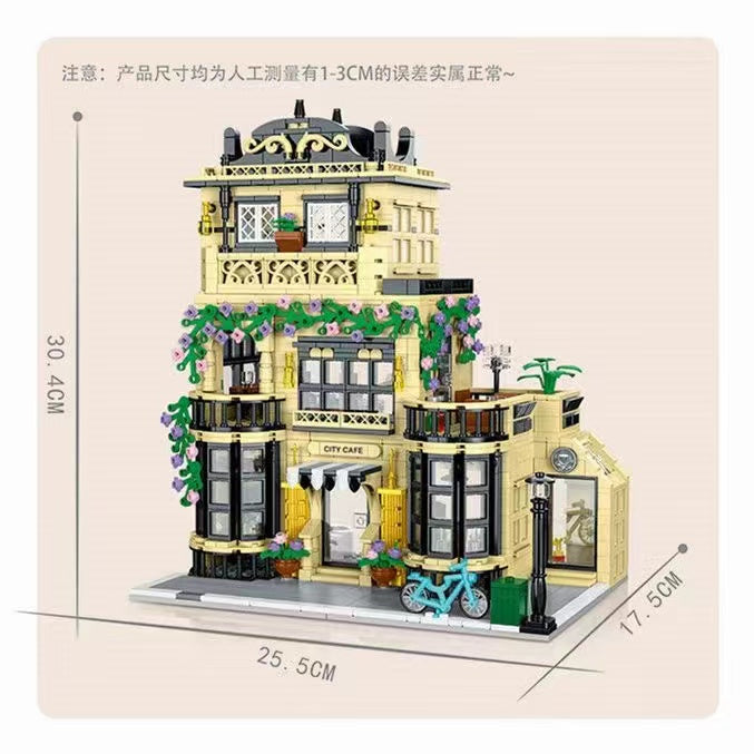 Mork Model 20113 City Cafe Building Blocks Set - Creative Modular Construction Toy for Kids & Adults - Perfect for Home Decor, Office Display & Educational Play