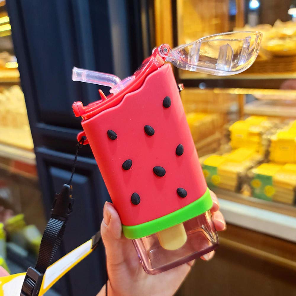 **Leakproof Portable Water Bottle 500ml - Insulated Travel Water Bottle for Students, Gym & Outdoor Activities - BPA-Free & Durable (Melon Color)**
