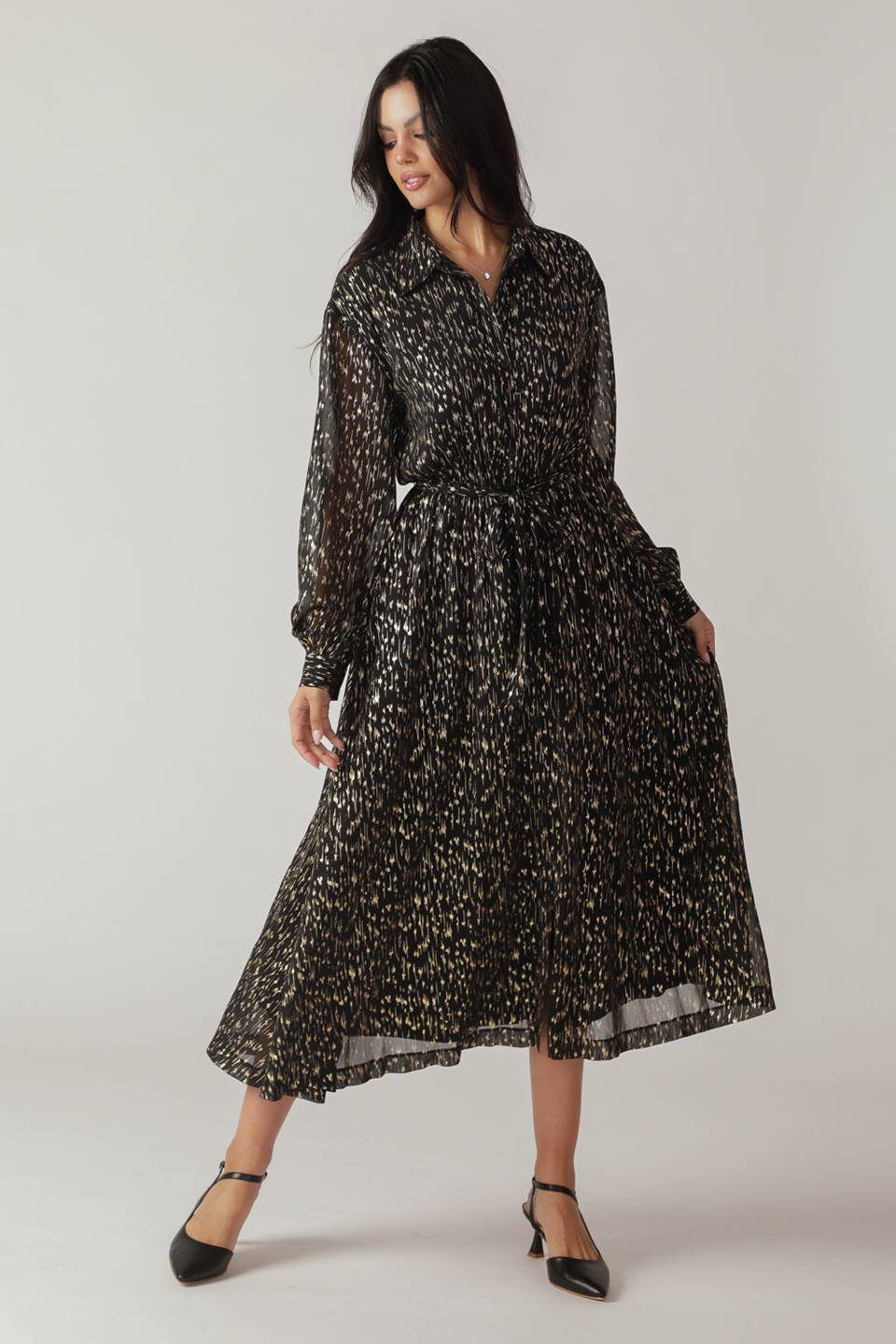 MOSSY MEADOW WOVEN MIDI DRESS - Flowy Boho Summer Dress for Women, Casual Beach Dress with Pockets, Perfect for Vacation, Date Night & Outdoor Events