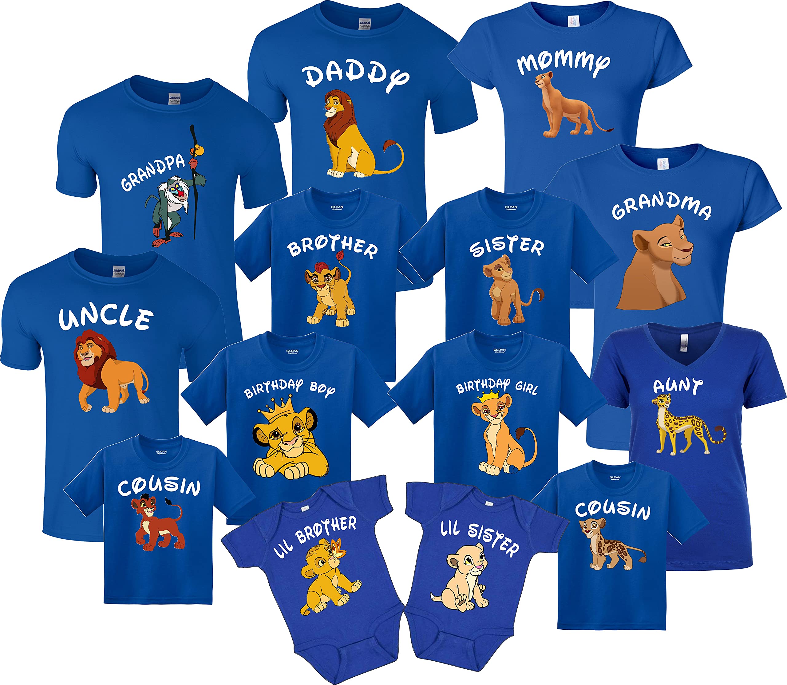 Lion King Family Matching T-Shirts for Birthday Party & Vacation - Birthday Boy, Girl, Mom & Dad Outfits - Perfect for Disney Themed Celebrations & Family Reunions
