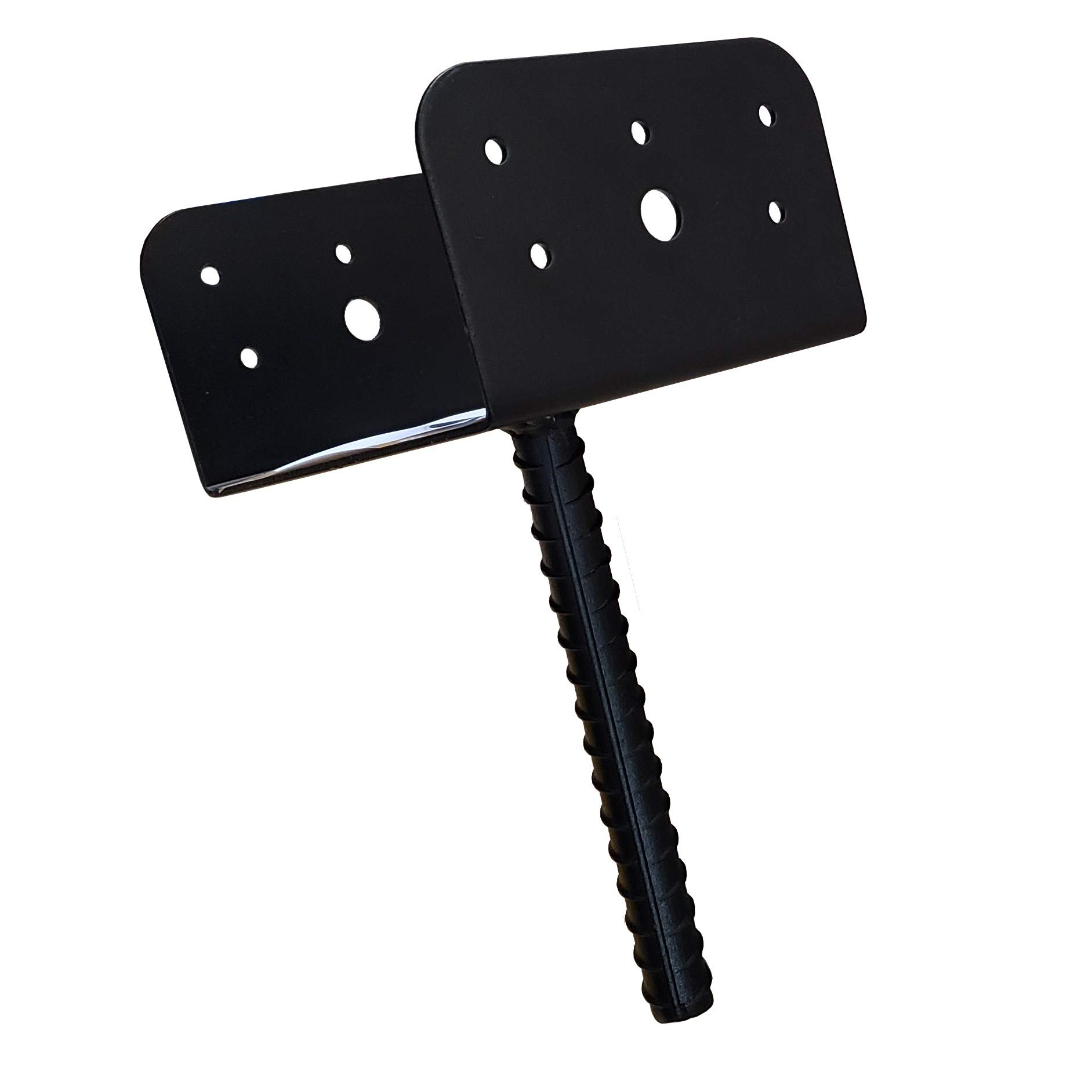 Nuvo Iron DSB6 6 Inch Decorative Black Saddle Bracket - Heavy Duty Shelf Support for Rustic Home Decor, Kitchen Shelving, and Industrial Style Furniture