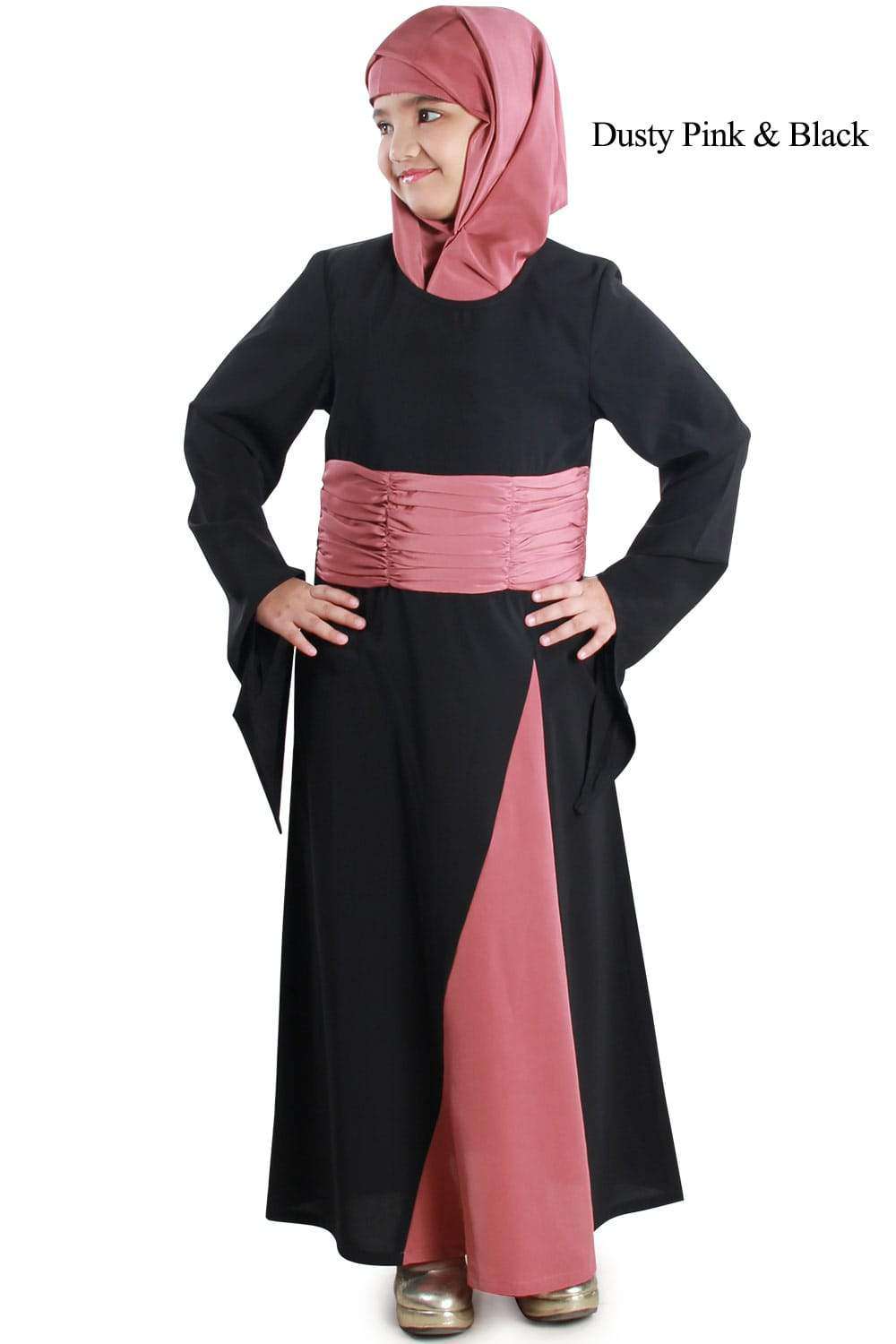 Anwara Girls Islamic Abaya Dress for Kids - Modest Prayer Outfit for School & Special Occasions