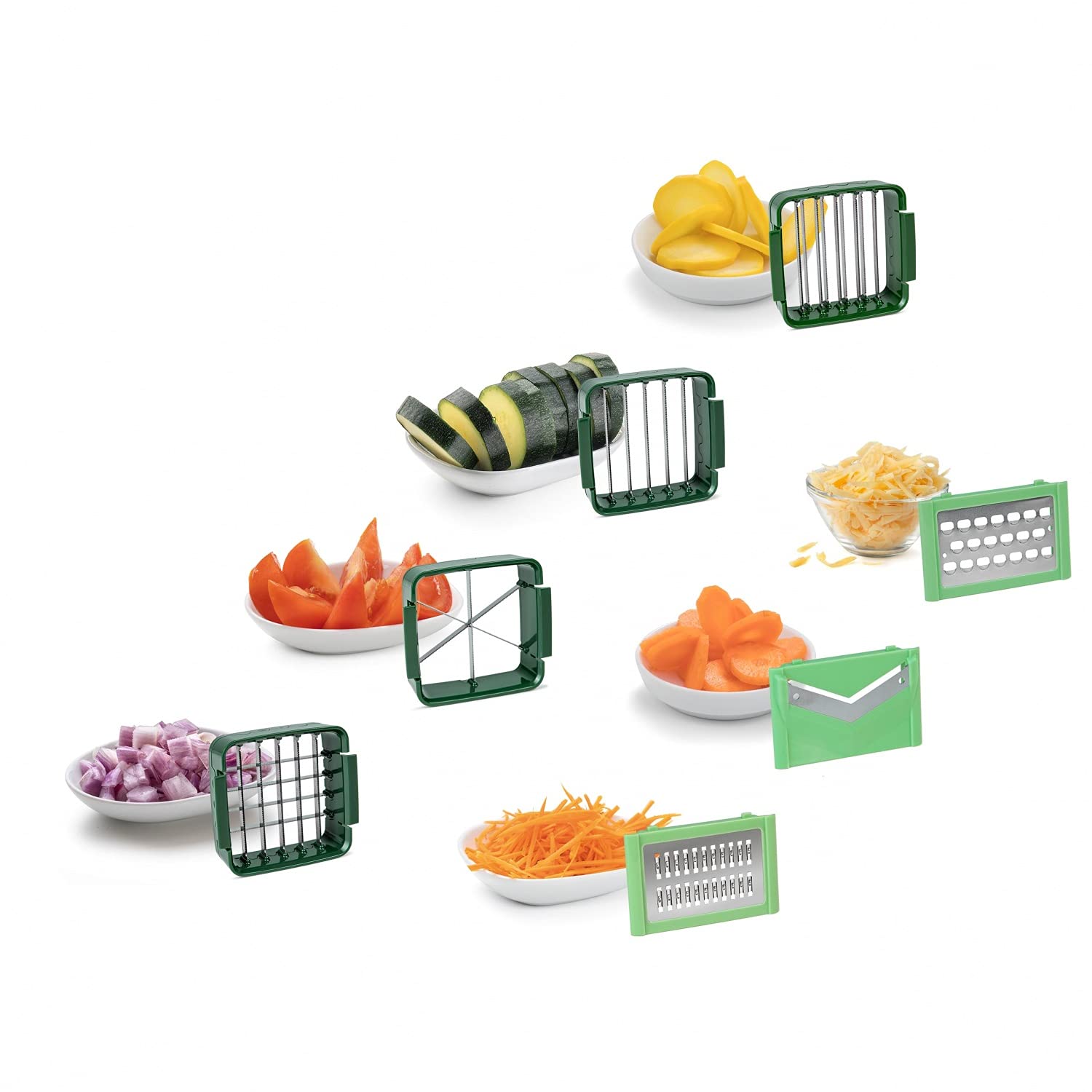 Genius A82135 Nicer Dicer Quick Professional Plastic Food Chopper - Effortless Vegetable & Fruit Slicing for Meal Prep, Salads & Cooking - Perfect for Home Kitchens & Restaurants