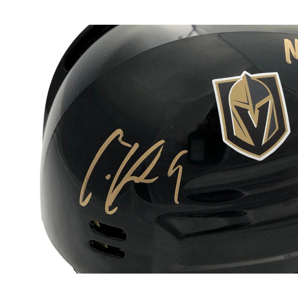 Authentic Cody Glass Signed Vegas Golden Knights Mini Helmet with NHL Debut Inscription 