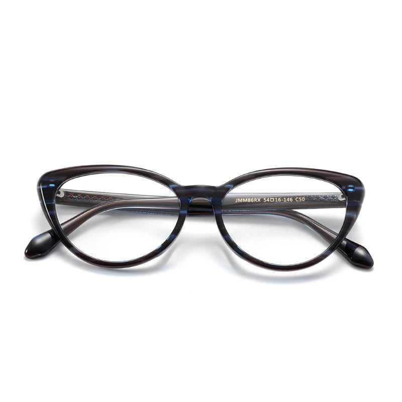 Aror Women's Full Rim Oval Cat Eye Acetate Eyeglasses 94861 - Stylish Retro Frames for Work, Reading & Fashion | Lightweight & Durable Glasses for Women