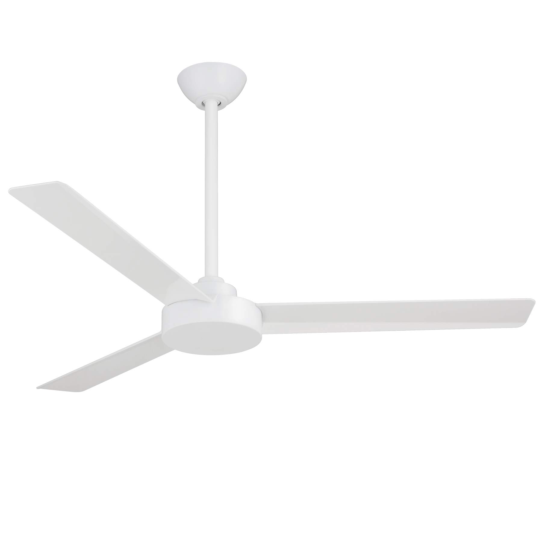 Minka Aire Roto 52 Inch White Ceiling Fan with Wall Control - Quiet Indoor Cooling for Bedroom, Living Room & Office Spaces