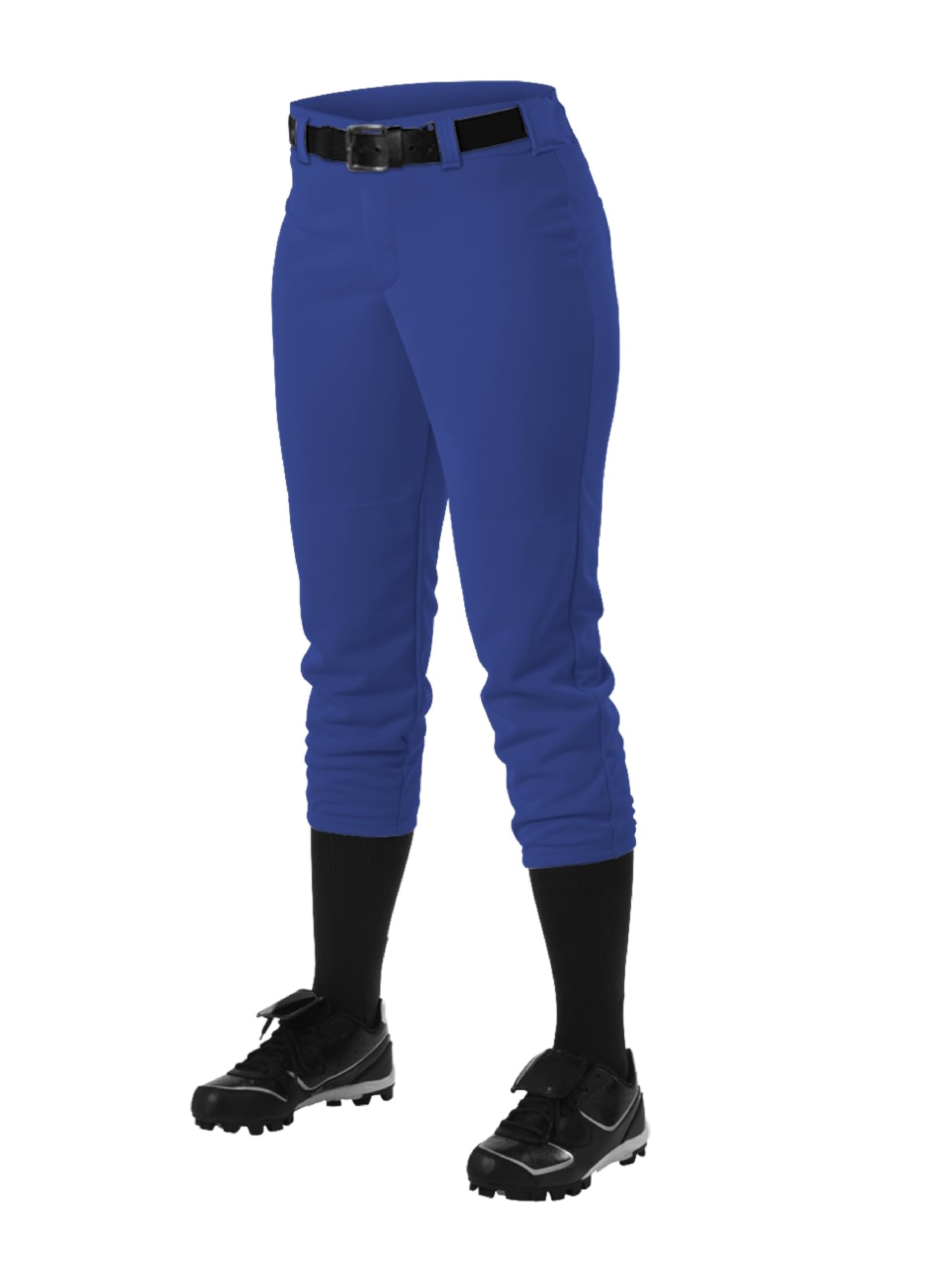Alleson Athletic Girls Fastpitch Softball Belt Loop Pants - Comfortable & Durable for Practice & Games